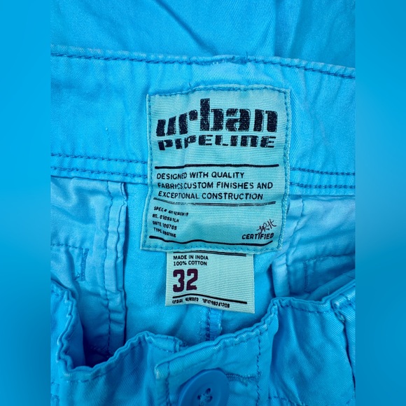 Urban Pipeline Flat Front Classic Length Men’s Blue Chino Shorts Size 32” - Picture 5 of 9